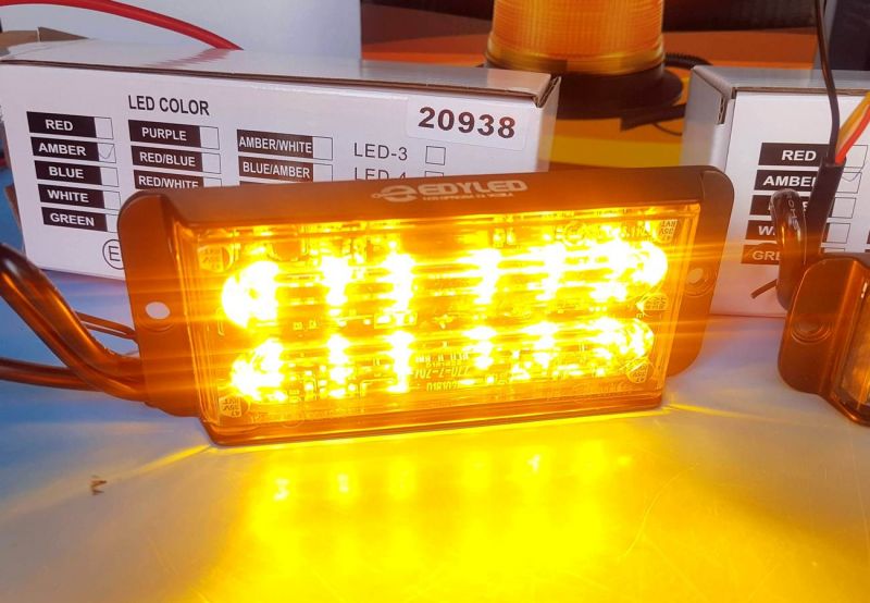 ŽUTA LED flash bljeskalica 12 LED (60 Watt)  12-24V
