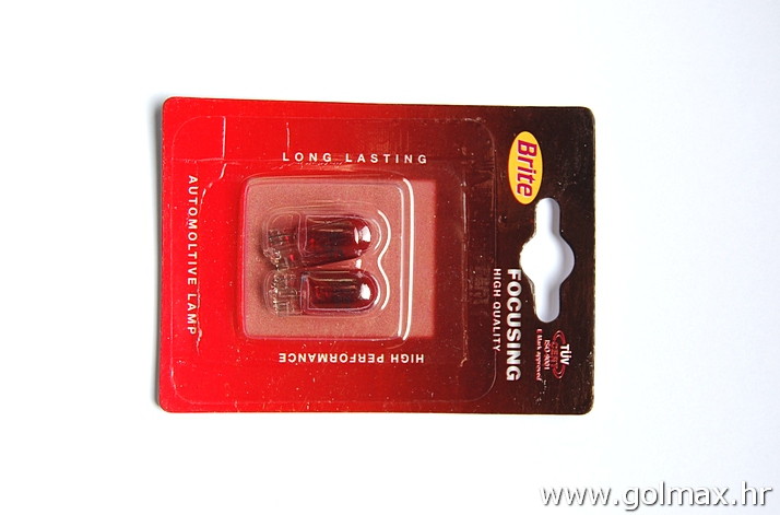 Žar. 12V 5W T10  ubodna crvena